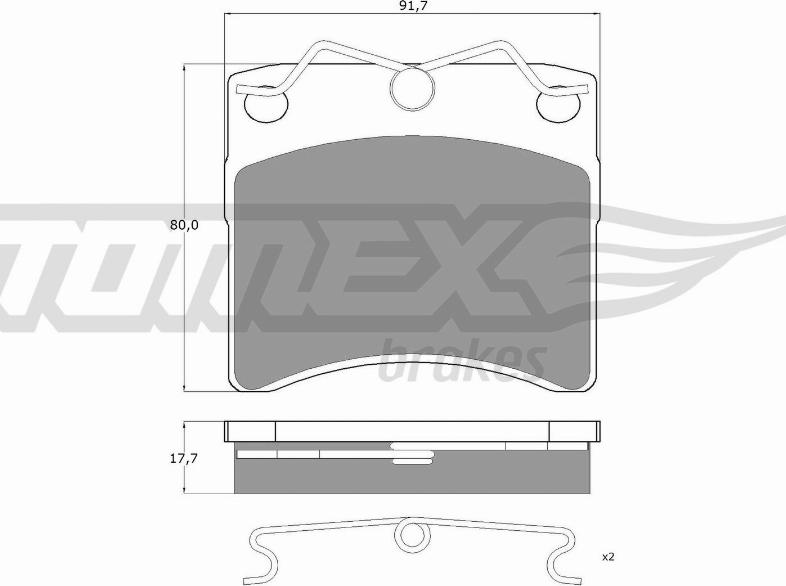 TOMEX brakes TX 10-64 - Kit pastiglie freno, Freno a disco autozon.pro