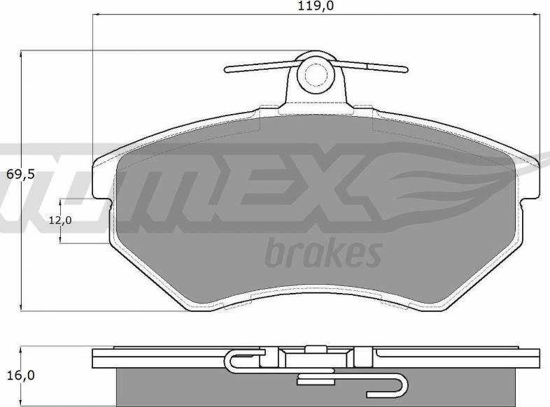 TOMEX brakes TX 10-63 - Kit pastiglie freno, Freno a disco autozon.pro