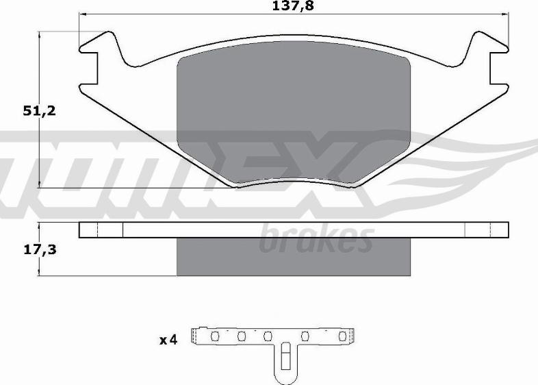 TOMEX brakes TX 10-15 - Kit pastiglie freno, Freno a disco autozon.pro