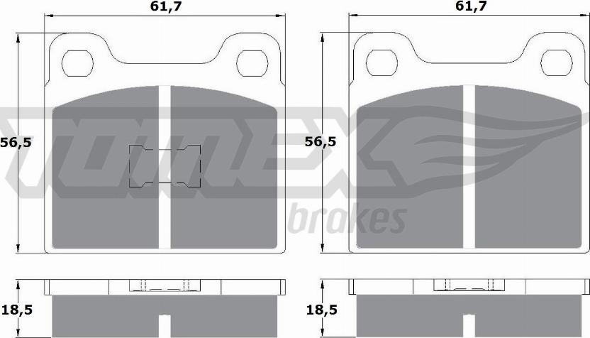 TOMEX brakes TX 10-161 - Kit pastiglie freno, Freno a disco autozon.pro