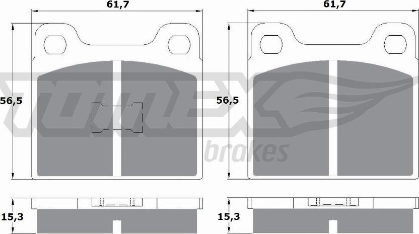 TOMEX brakes TX 10-16 - Kit pastiglie freno, Freno a disco autozon.pro