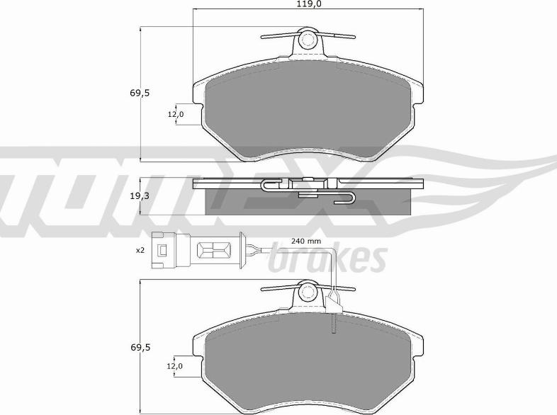 TOMEX brakes TX 10-111 - Kit pastiglie freno, Freno a disco autozon.pro