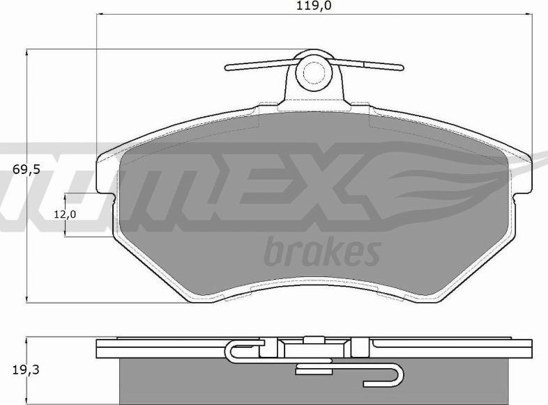 TOMEX brakes TX 10-11 - Kit pastiglie freno, Freno a disco autozon.pro