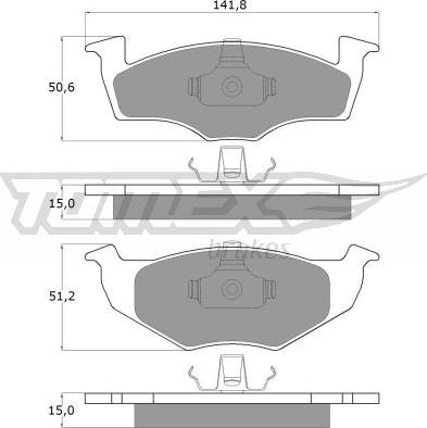 TOMEX brakes TX 10-851 - Kit pastiglie freno, Freno a disco autozon.pro