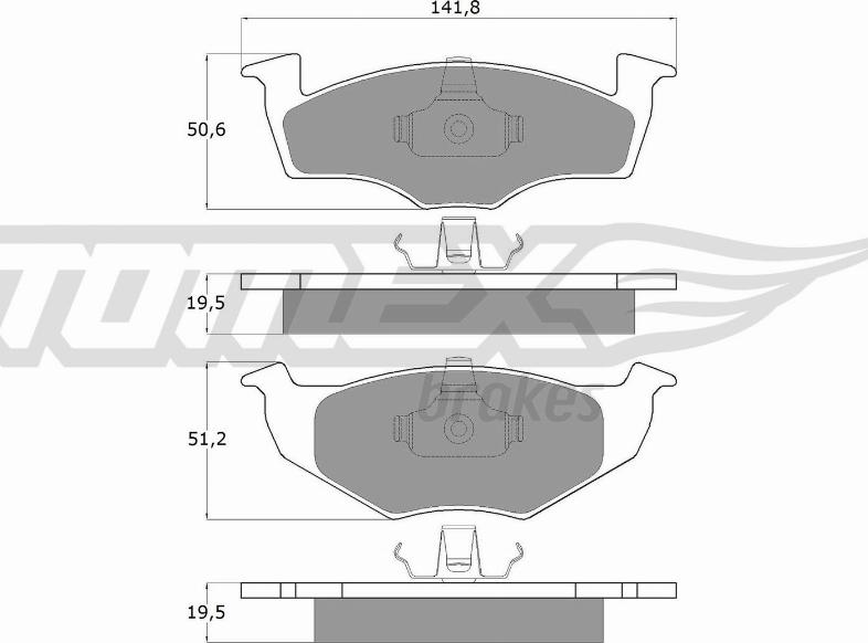 TOMEX brakes TX 10-86 - Kit pastiglie freno, Freno a disco autozon.pro