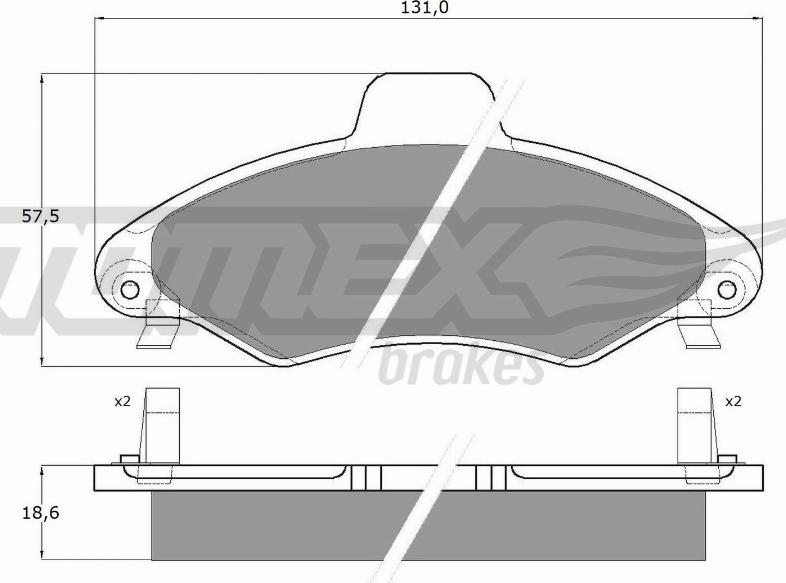 TOMEX brakes TX 10-821 - Kit pastiglie freno, Freno a disco autozon.pro