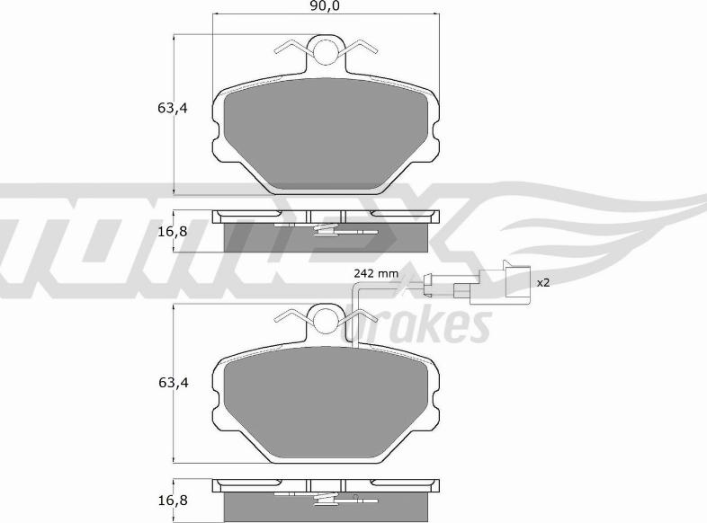 TOMEX brakes TX 10-392 - Kit pastiglie freno, Freno a disco autozon.pro