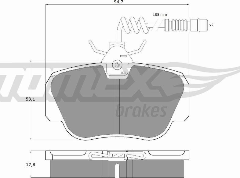 TOMEX brakes TX 10-381 - Kit pastiglie freno, Freno a disco autozon.pro