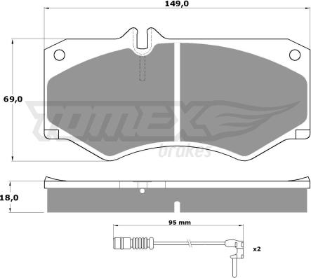 TOMEX brakes TX 10-201 - Kit pastiglie freno, Freno a disco autozon.pro