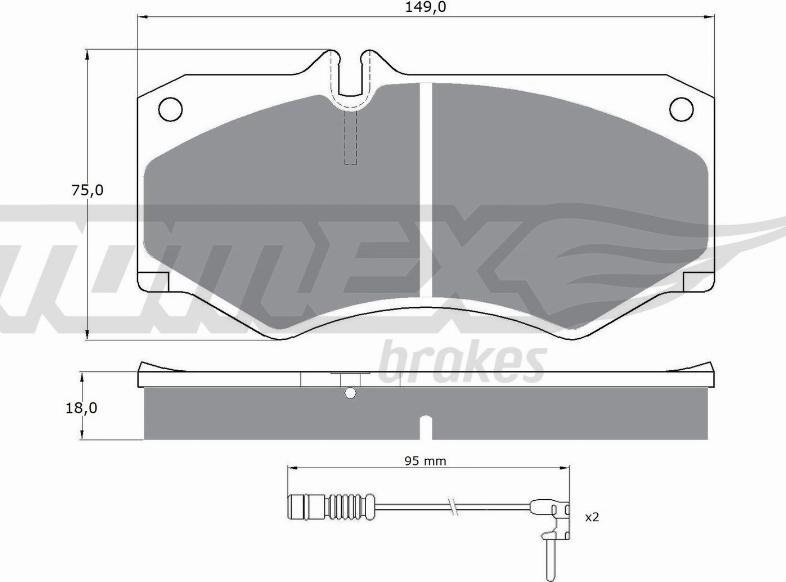 TOMEX brakes TX 10-201 - Kit pastiglie freno, Freno a disco autozon.pro