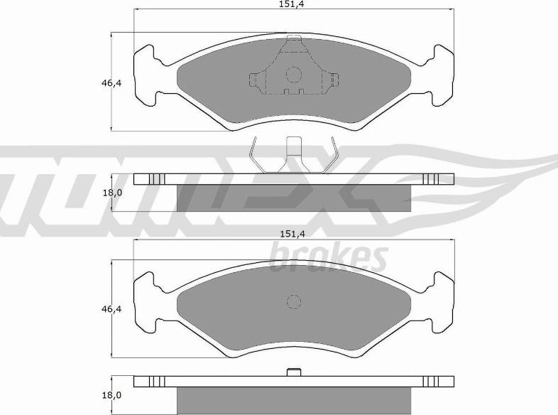 TOMEX brakes TX 10-28 - Kit pastiglie freno, Freno a disco autozon.pro