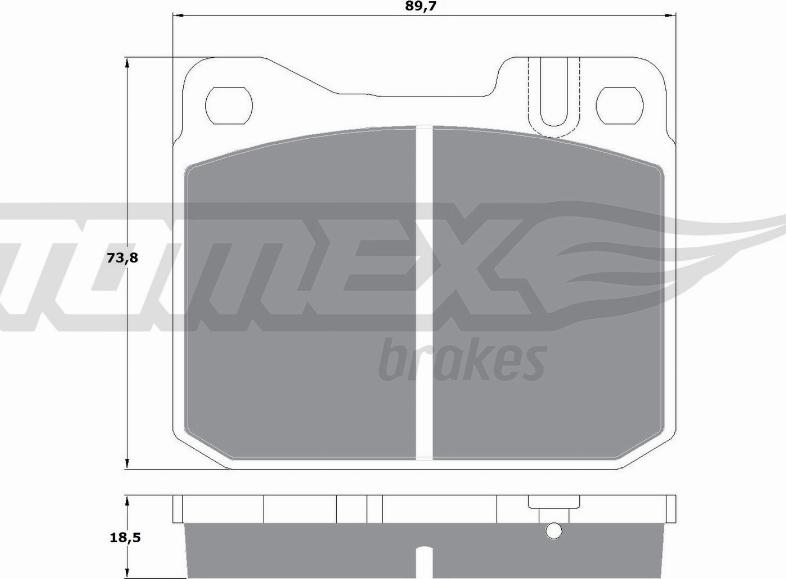 TOMEX brakes TX 10-224 - Kit pastiglie freno, Freno a disco autozon.pro