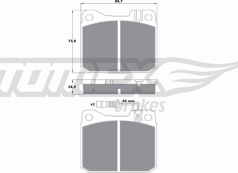 TOMEX brakes TX 10-225 - Kit pastiglie freno, Freno a disco autozon.pro