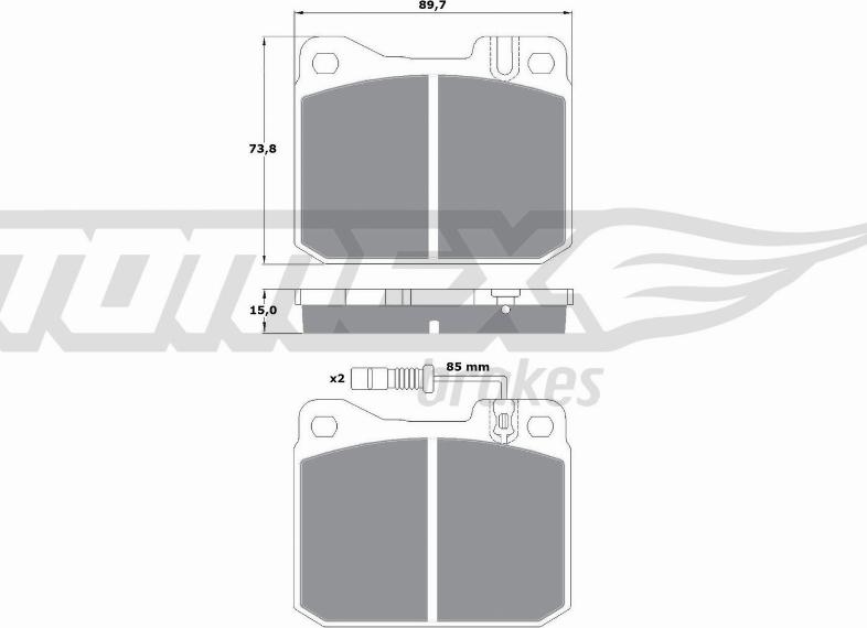 TOMEX brakes TX 10-221 - Kit pastiglie freno, Freno a disco autozon.pro