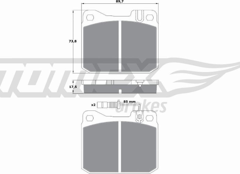 TOMEX brakes TX 10-223 - Kit pastiglie freno, Freno a disco autozon.pro