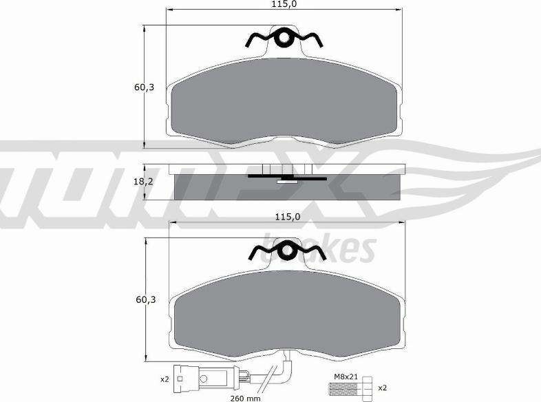 TOMEX brakes TX 10-271 - Kit pastiglie freno, Freno a disco autozon.pro