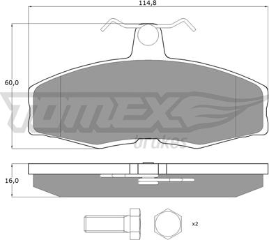 TOMEX brakes TX 10-272 - Kit pastiglie freno, Freno a disco autozon.pro