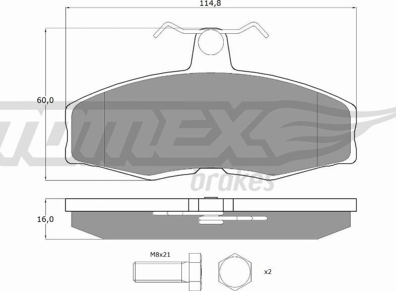 TOMEX brakes TX 10-272 - Kit pastiglie freno, Freno a disco autozon.pro