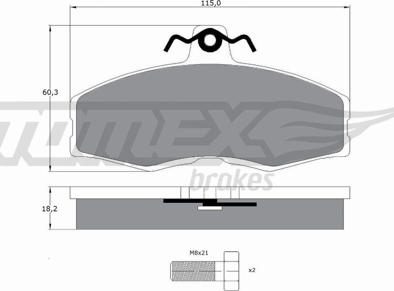 TOMEX brakes TX 10-27 - Kit pastiglie freno, Freno a disco autozon.pro