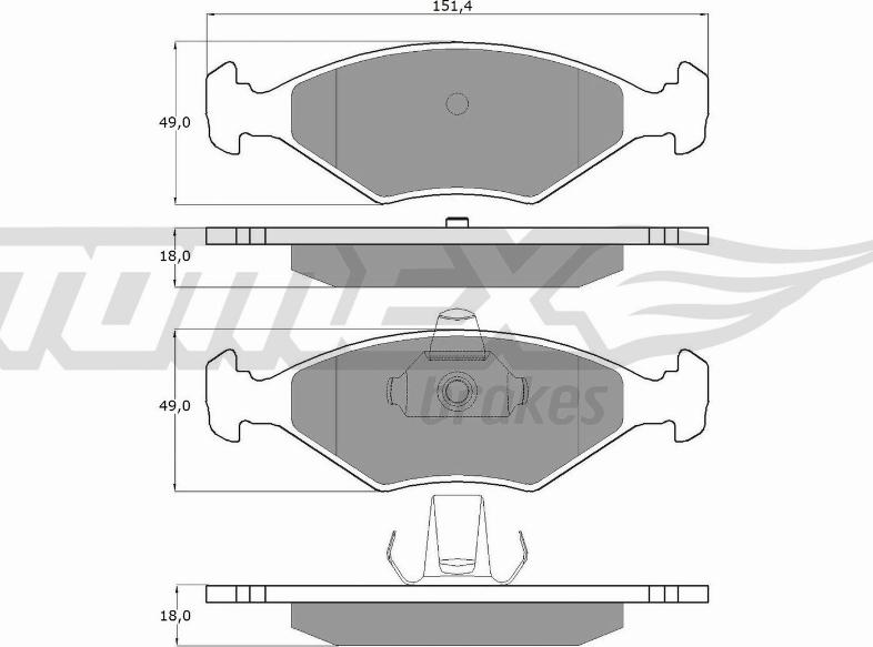 TOMEX brakes TX 10-793 - Kit pastiglie freno, Freno a disco autozon.pro