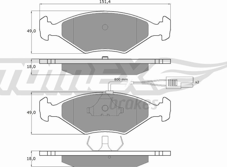 TOMEX brakes TX 10-792 - Kit pastiglie freno, Freno a disco autozon.pro