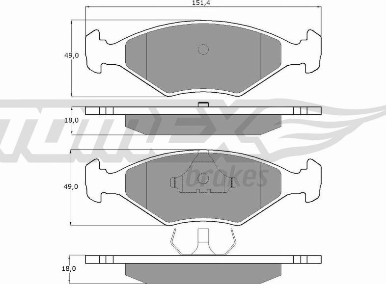 TOMEX brakes TX 10-79 - Kit pastiglie freno, Freno a disco autozon.pro