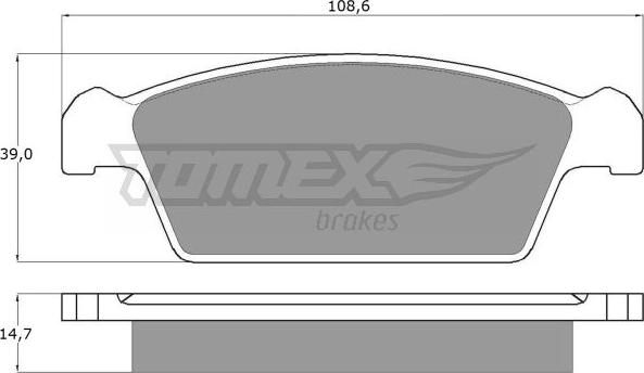 TOMEX brakes TX 10-75 - Kit pastiglie freno, Freno a disco autozon.pro