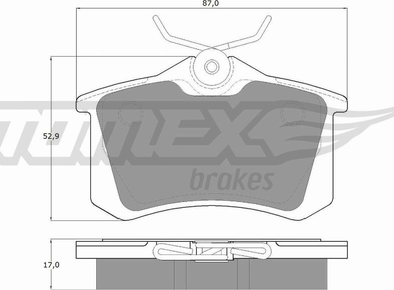 TOMEX brakes TX 10-781 - Kit pastiglie freno, Freno a disco autozon.pro