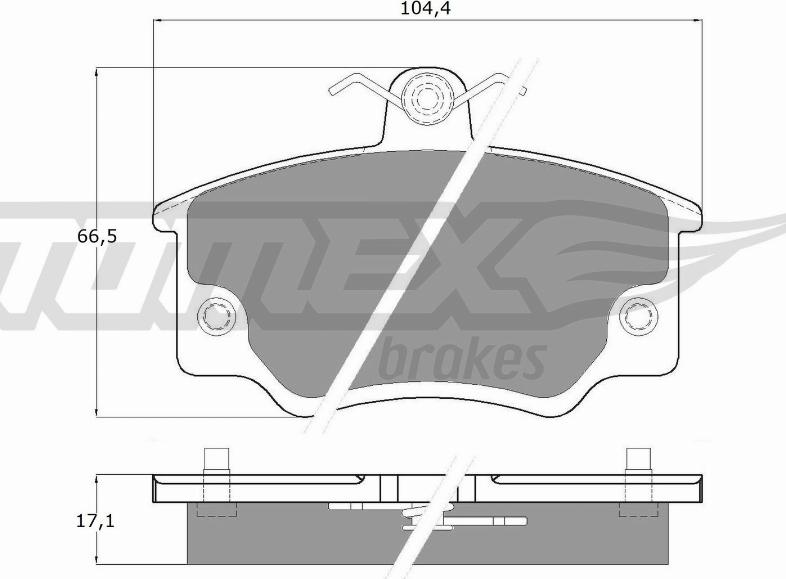 TOMEX brakes TX 10-731 - Kit pastiglie freno, Freno a disco autozon.pro