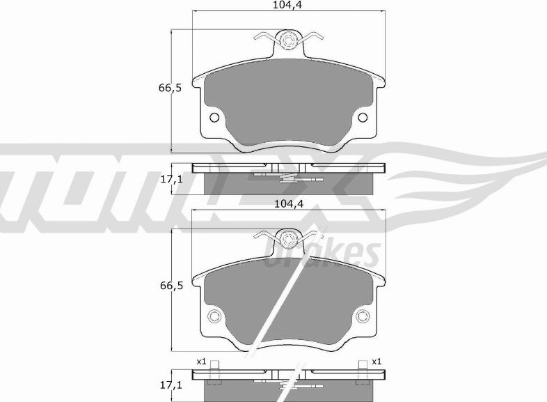 TOMEX brakes TX 10-73 - Kit pastiglie freno, Freno a disco autozon.pro