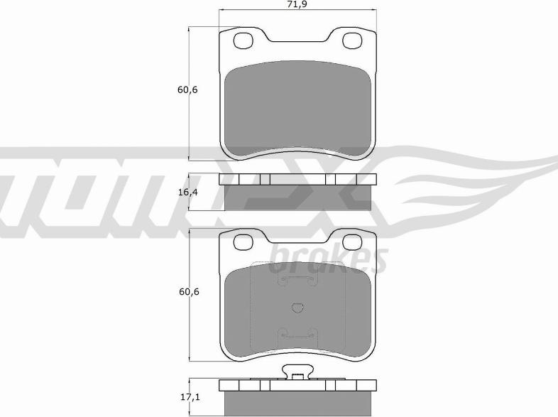 TOMEX brakes TX 11-96 - Kit pastiglie freno, Freno a disco autozon.pro