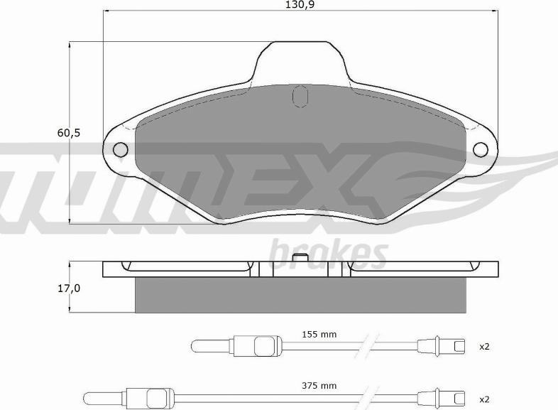 TOMEX brakes TX 11-90 - Kit pastiglie freno, Freno a disco autozon.pro