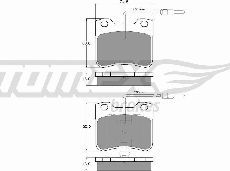 TOMEX brakes TX 11-97 - Kit pastiglie freno, Freno a disco autozon.pro