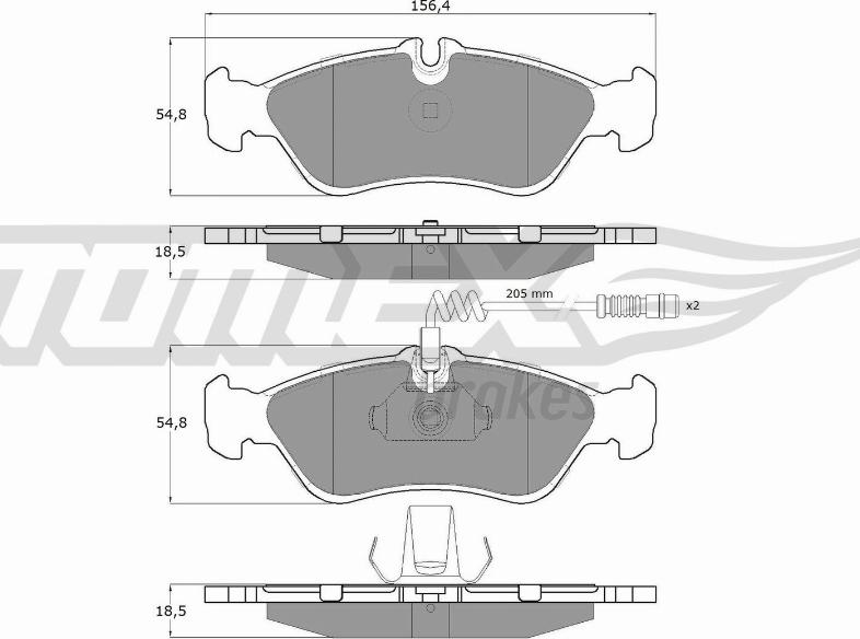 TOMEX brakes TX 11-491 - Kit pastiglie freno, Freno a disco autozon.pro