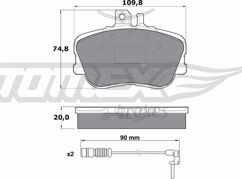 TOMEX brakes TX 11-461 - Kit pastiglie freno, Freno a disco autozon.pro