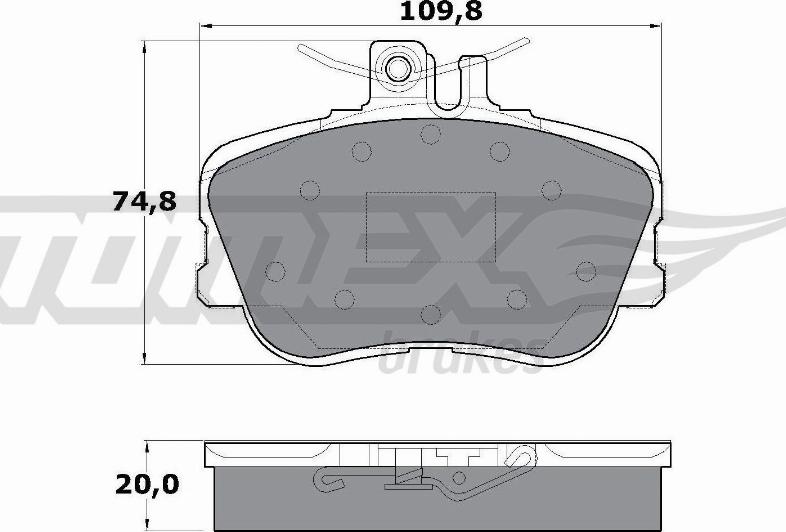 TOMEX brakes TX 11-46 - Kit pastiglie freno, Freno a disco autozon.pro