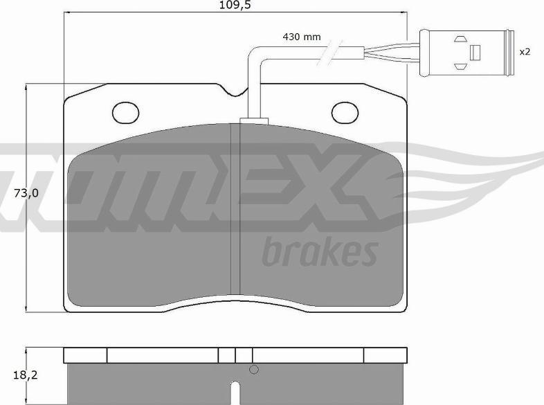 TOMEX brakes TX 11-40 - Kit pastiglie freno, Freno a disco autozon.pro