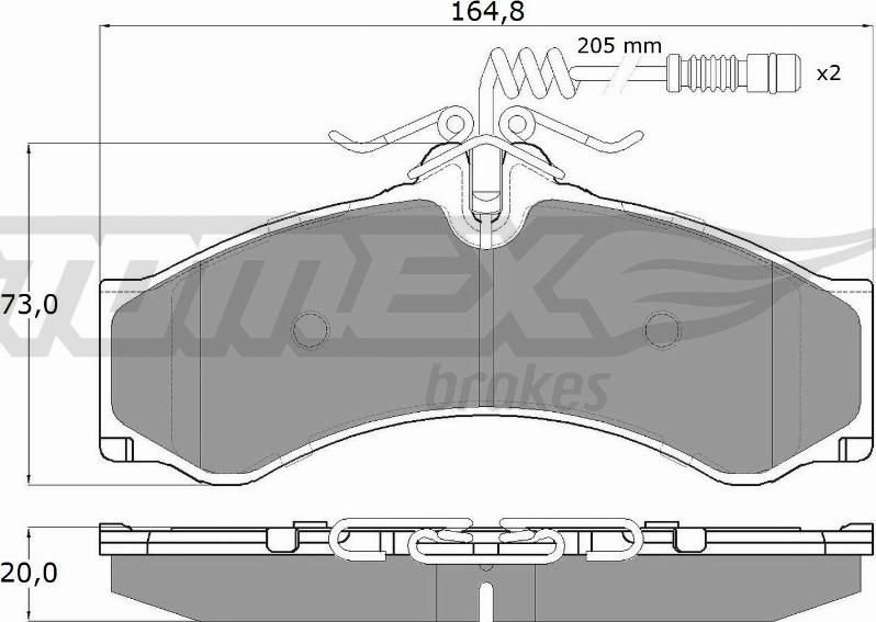 TOMEX brakes TX 11-481 - Kit pastiglie freno, Freno a disco autozon.pro