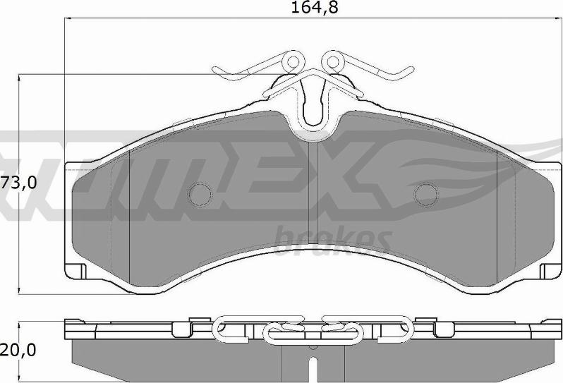 TOMEX brakes TX 11-48 - Kit pastiglie freno, Freno a disco autozon.pro