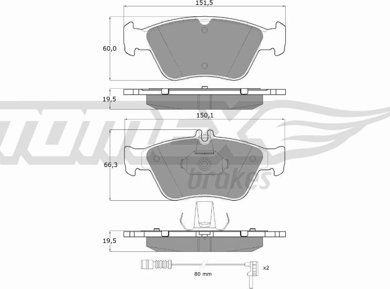 TOMEX brakes TX 11-471 - Kit pastiglie freno, Freno a disco autozon.pro