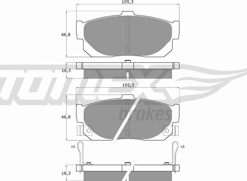 TOMEX brakes TX 11-59 - Kit pastiglie freno, Freno a disco autozon.pro