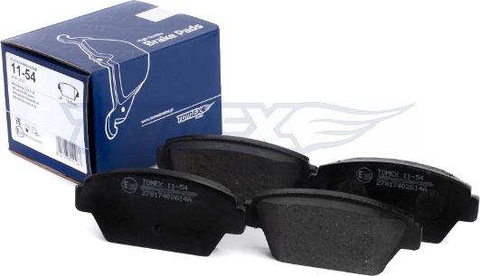 TOMEX brakes TX 11-54 - Kit pastiglie freno, Freno a disco autozon.pro