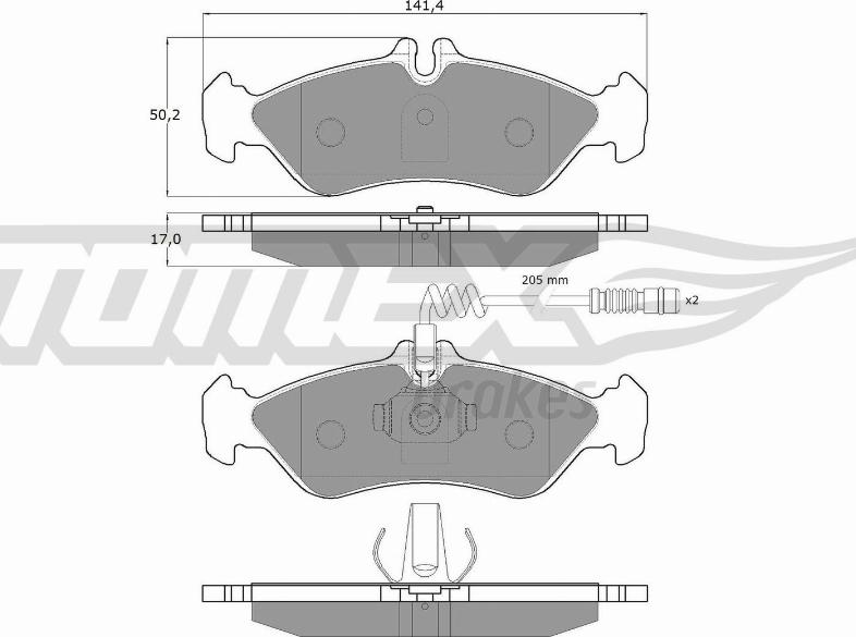 TOMEX brakes TX 11-501 - Kit pastiglie freno, Freno a disco autozon.pro