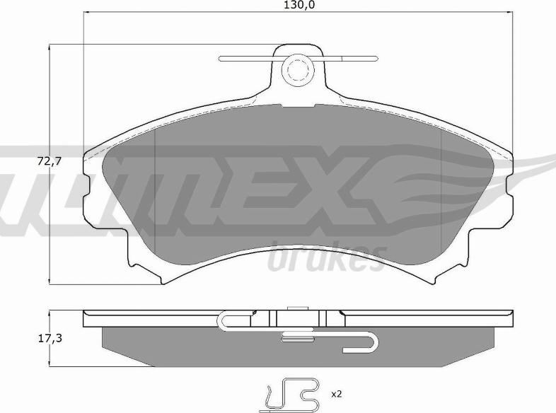 TOMEX brakes TX 11-521 - Kit pastiglie freno, Freno a disco autozon.pro