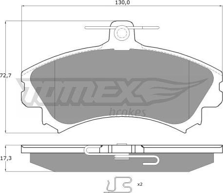 TOMEX brakes TX 11-521 - Kit pastiglie freno, Freno a disco autozon.pro