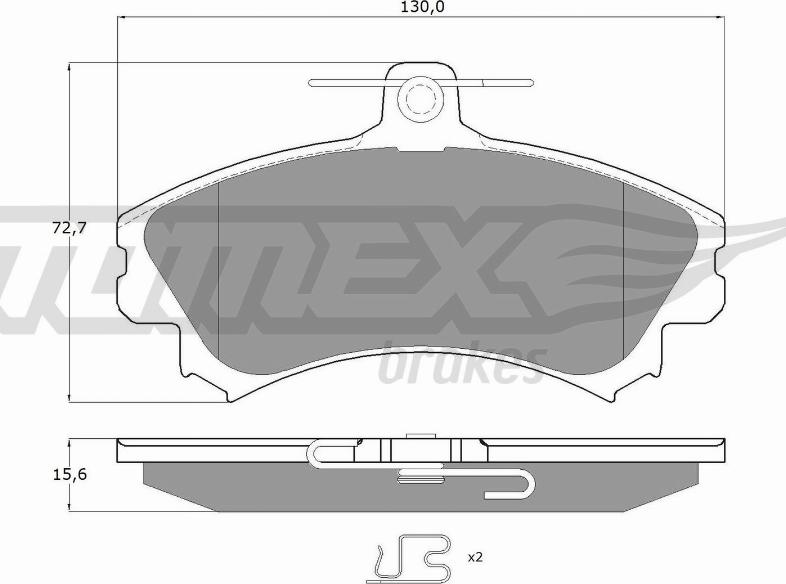 TOMEX brakes TX 11-52 - Kit pastiglie freno, Freno a disco autozon.pro