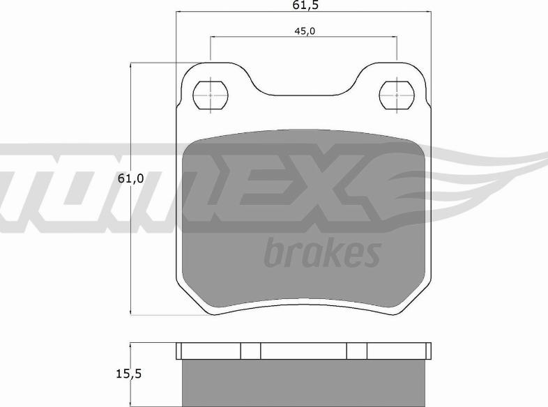 TOMEX brakes TX 11-60 - Kit pastiglie freno, Freno a disco autozon.pro