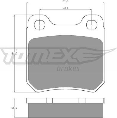 TOMEX brakes TX 11-61 - Kit pastiglie freno, Freno a disco autozon.pro