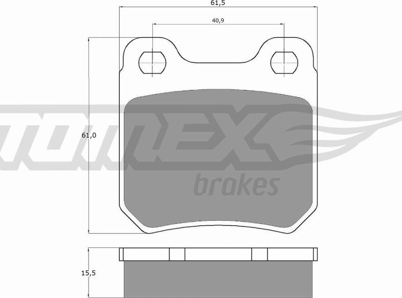 TOMEX brakes TX 11-61 - Kit pastiglie freno, Freno a disco autozon.pro