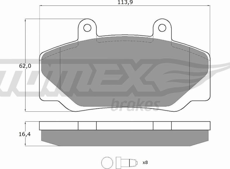 TOMEX brakes TX 11-67 - Kit pastiglie freno, Freno a disco autozon.pro